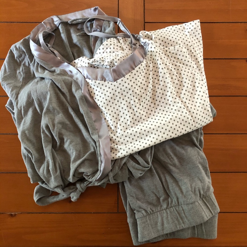 Like New, 3 Piece, Cotton Nursing Pajama Set